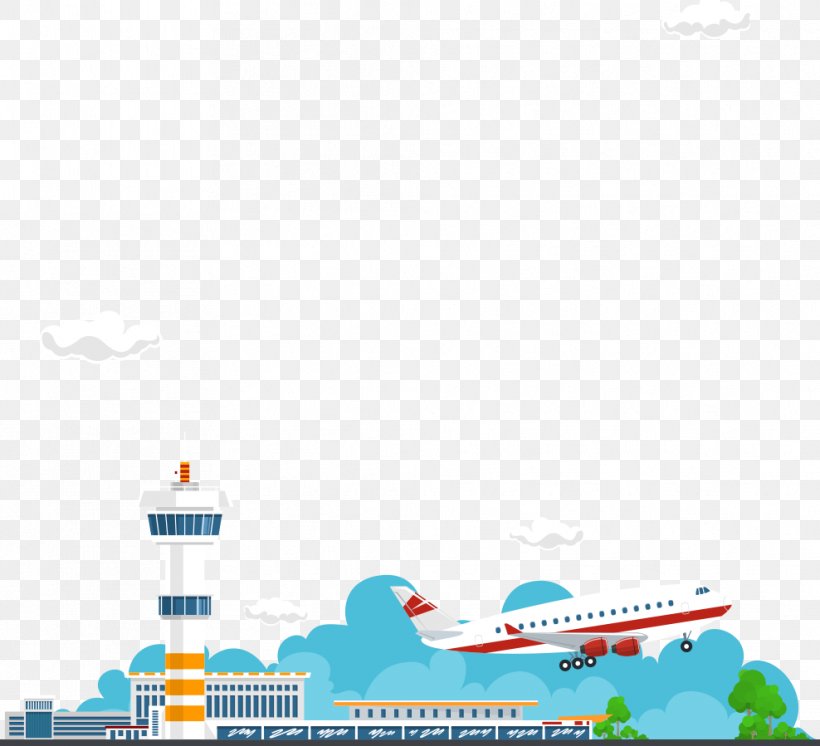 Airplane Graphic Design, PNG, 988x899px, Airplane, Area, Blue, Control Tower, Contrxf4le Daxe9rodrome Download Free