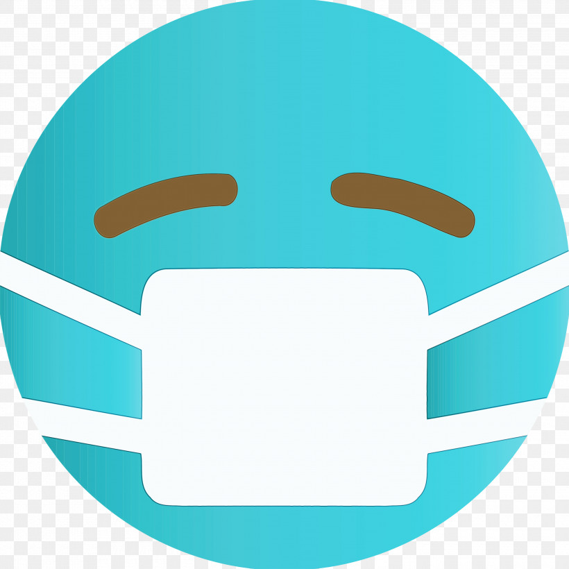 Emoticon, PNG, 3000x3000px, Emoji With Mask, Blue, Circle, Convid, Corona Download Free
