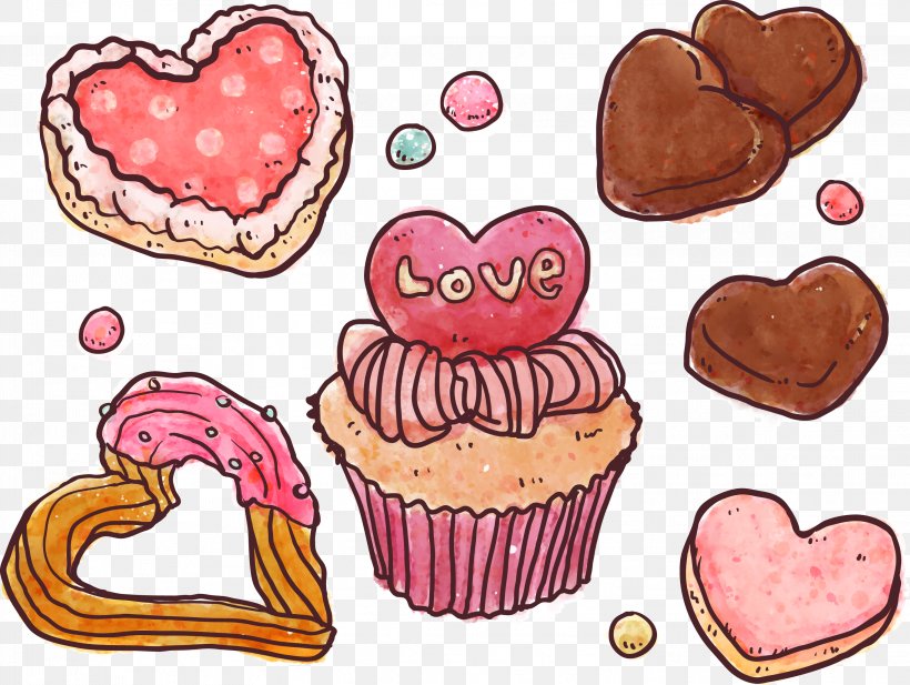 Euclidean Vector Download Sketch, PNG, 3007x2266px, Drawing, Baking, Candy, Cuisine, Cupcake Download Free