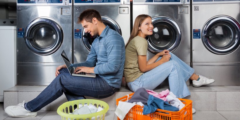 Self-service Laundry Stock Photography Washing Machines Laundry Room, PNG, 2667x1333px, Laundry, Clothing, Home Appliance, Ironing, Laundry Room Download Free