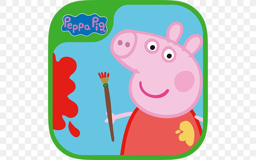 Peppa Pig: Paintbox Peppa Pig: Holiday Connect The Dots For Kids, PNG, 512x512px, Peppa Pig Paintbox, Android, Aptoide, Area, Baby Toys Download Free
