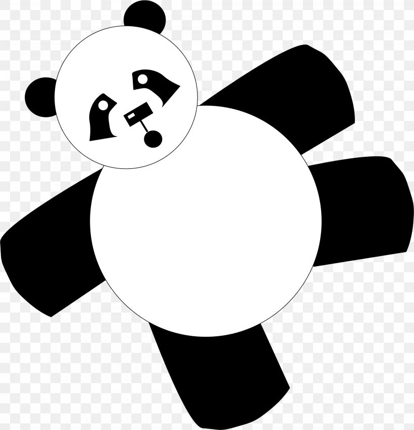 Giant Panda Bear Cartoon Clip Art, PNG, 2214x2304px, Giant Panda, Artwork, Bear, Black, Black And White Download Free