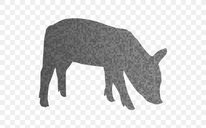 Cattle Domestic Pig Clip Art, PNG, 512x512px, Cattle, Black, Black And White, Cartoon, Cattle Like Mammal Download Free