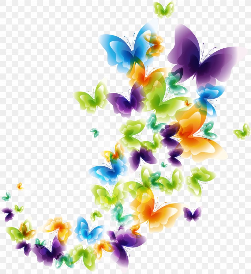 Colours, PNG, 5025x5486px, Butterfly, Art, Color, Cut Flowers, Flora Download Free