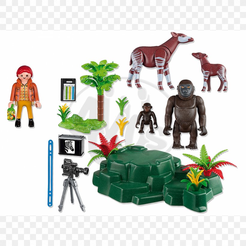 Okapi Gorilla Playmobil Toy LEGO, PNG, 1200x1200px, Okapi, Auchan, Bedroom, Child, Figurine Download Free