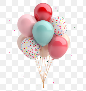 Birthday Balloons - Colorful Balloons For Celebratory Occasions PNG
