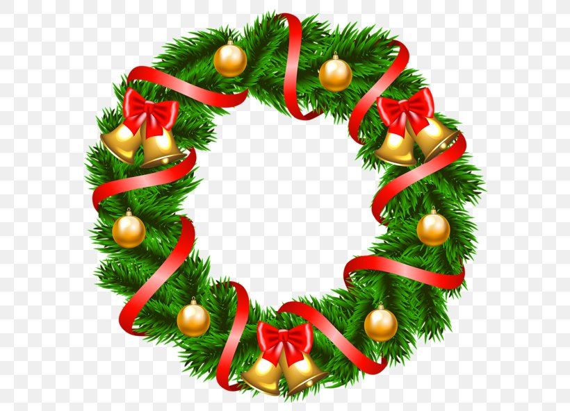 Christmas Wreath Garland Clip Art, PNG, 600x592px, Christmas, Christmas Decoration, Christmas Ornament, Christmas Tree, Conifer Download Free