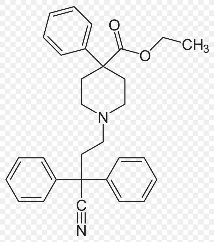 Diphenoxylate Piritramide Loperamide Phenylpiperidine Diarrhea, PNG, 1200x1357px, Diphenoxylate, Area, Barbiturate, Black And White, Diagram Download Free