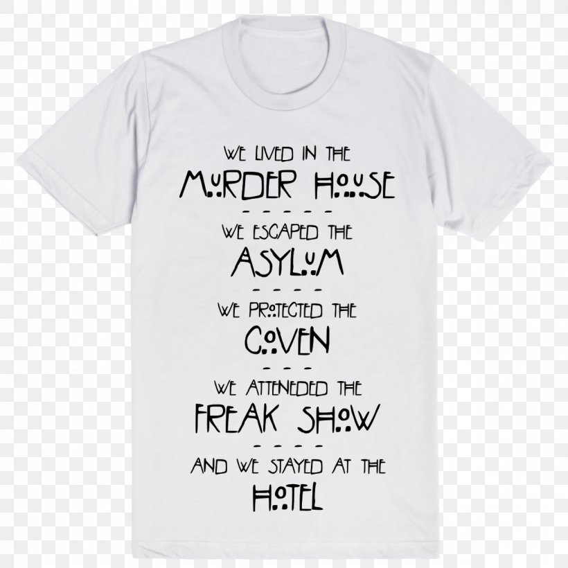T-shirt Hoodie American Horror Story: Murder House, PNG, 1200x1200px, Tshirt, Active Shirt, American Horror Story, American Horror Story Asylum, American Horror Story Coven Download Free