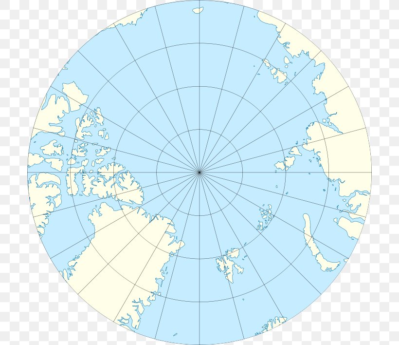 North Pole Arctic Ocean Arctic Circle North Magnetic Pole Azimuthal Equidistant Projection, PNG, 708x708px, North Pole, Aqua, Arctic, Arctic Circle, Arctic Ocean Download Free