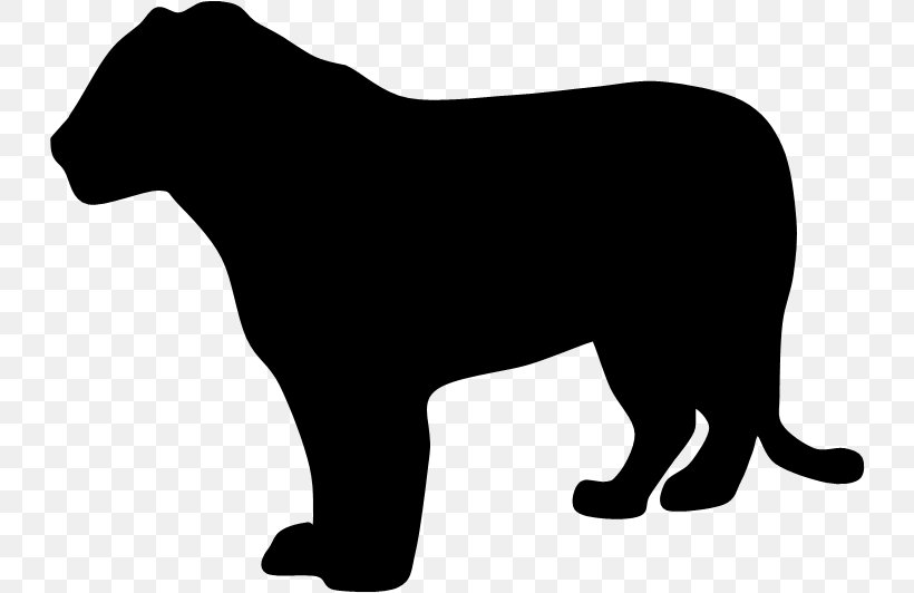 Cat Silhouette Black Panther Lion Clip Art, PNG, 732x532px, Cat, Animal, Big Cats, Black, Black And White Download Free
