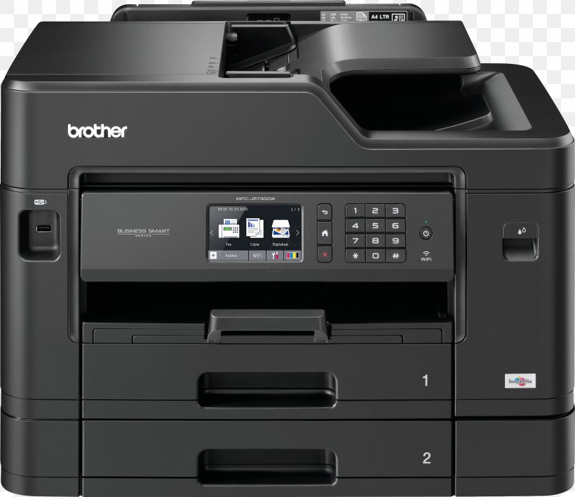 Multi-function Printer Hewlett-Packard Inkjet Printing Brother Industries, PNG, 2999x2591px, Multifunction Printer, Brother Industries, Brother Mfcj5730dw, Canon, Electronic Device Download Free