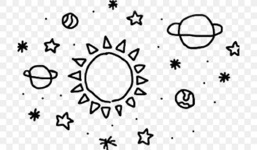 PicsArt Photo Studio Sticker Drawing Planet Decal, PNG, 708x480px, Picsart Photo Studio, Advertising, Area, August 24 2017, Black And White Download Free