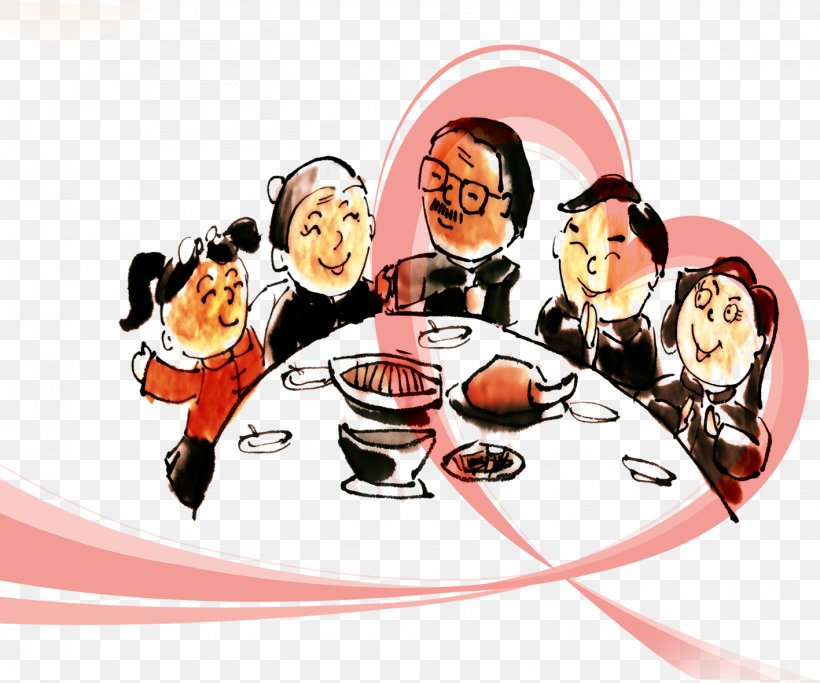 Reunion Dinner Tangyuan, PNG, 1417x1181px, Reunion Dinner, Cartoon, Communication, Cook, Coreldraw Download Free