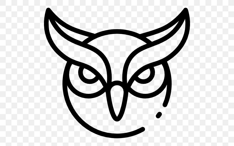 Owl Clip Art, PNG, 512x512px, Owl, Black And White, Drawing, Head, Headgear Download Free