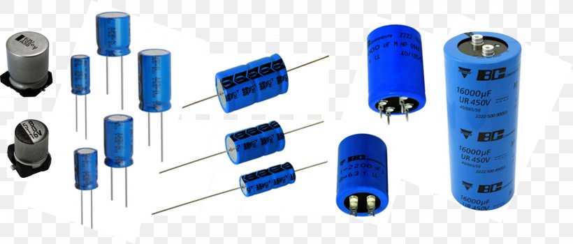Aluminum Electrolytic Capacitor Vishay Intertechnology Electronics, PNG, 1571x671px, Capacitor, Aluminium, Aluminum Electrolytic Capacitor, Circuit Component, Cylinder Download Free