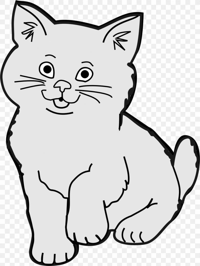 Kitten Whiskers Domestic Short-haired Cat Clip Art, PNG, 970x1294px, Kitten, Artwork, Black, Black And White, Carnivoran Download Free