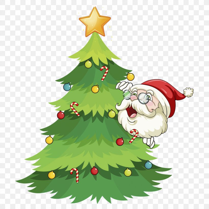 Santa Claus Reindeer Christmas Tree Illustration, PNG, 1024x1024px, Santa Claus, Christmas, Christmas Decoration, Christmas Elf, Christmas Ornament Download Free