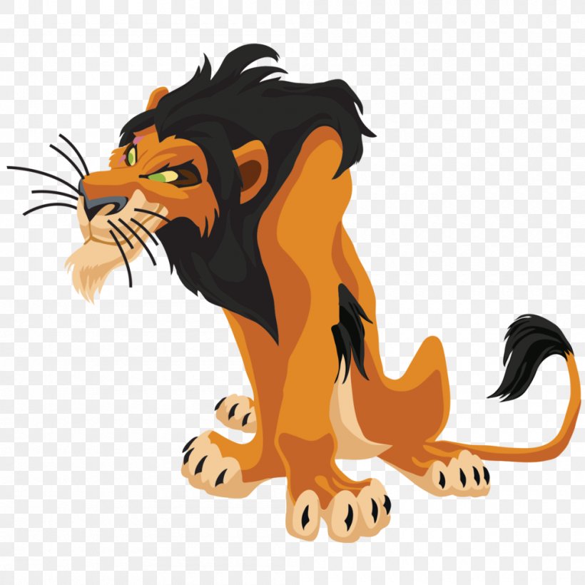 The Lion King Scar Simba Clip Art, PNG, 1000x1000px, Lion, Big Cats, Carnivoran, Cat Like Mammal, Dog Like Mammal Download Free