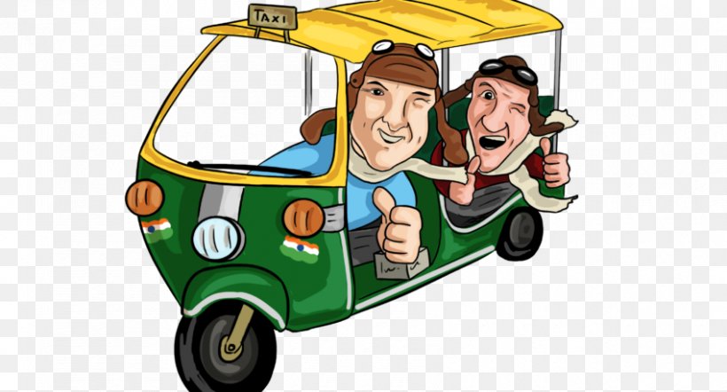 Auto Rickshaw Car Electric Vehicle India By Locals, PNG, 850x459px, Auto Rickshaw, Car, Cartoon, Driving, Electric Car Download Free