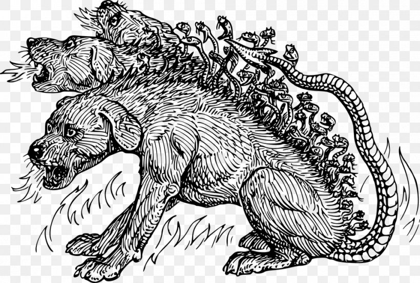 Cerberus The Dog Of Hades Minotaur Legendary Creature Greek Mythology, PNG, 960x649px, Cerberus The Dog Of Hades, Amphibian, Art, Artwork, Bear Download Free