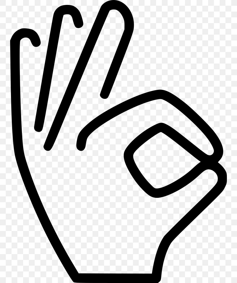 Gesture OK Clip Art, PNG, 752x980px, Gesture, Area, Black And White, Brand, Hand Download Free