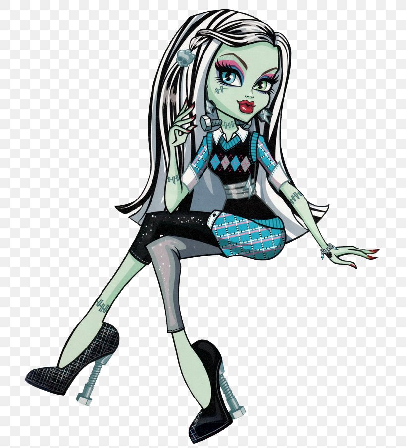 Frankie Stein Monster High Frankenstein School's Out, PNG, 748x905px, Watercolor, Cartoon, Flower, Frame, Heart Download Free