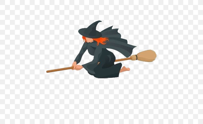 Broom Witchcraft Silhouette Illustration, PNG, 500x500px, Broom, Cartoon, Drawing, Fictional Character, Halloween Download Free