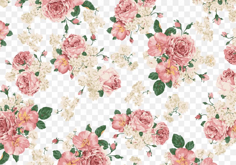 Retro Hand Painted Roses Background Shading, PNG, 2400x1680px, High Definition Video, Artificial Flower, Computer, Cut Flowers, Desktop Computers Download Free