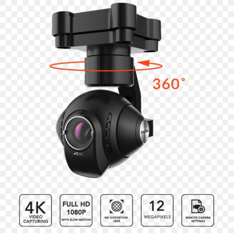 Yuneec International Typhoon H Gimbal Yuneec CGO3+ Unmanned Aerial Vehicle, PNG, 760x818px, 4k Resolution, Yuneec International Typhoon H, Action Camera, Camera, Camera Accessory Download Free