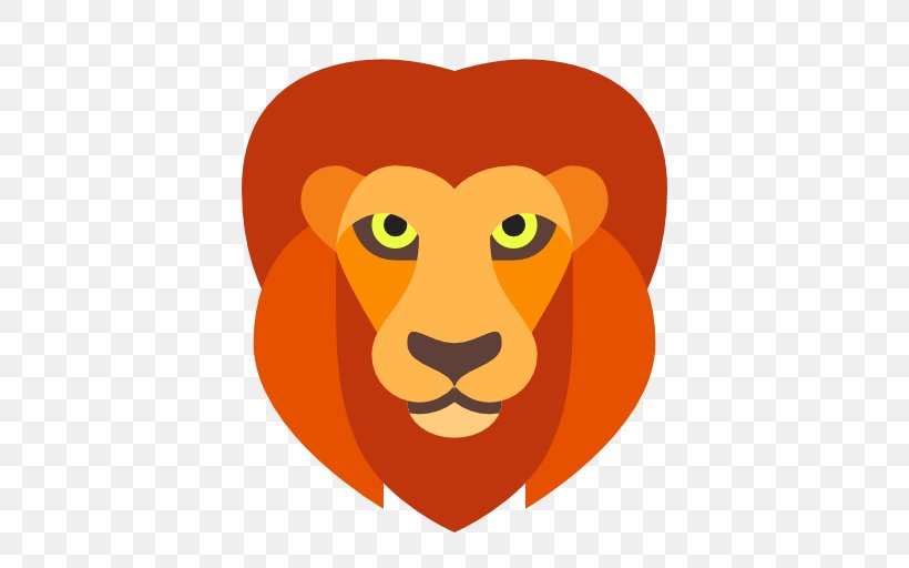 Lion Royalty-free, PNG, 512x512px, Lion, Big Cats, Carnivoran, Cartoon, Cat Like Mammal Download Free