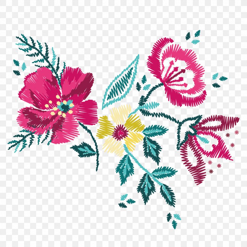 Embroidery Floral Design Flower Textile, PNG, 1500x1500px, Embroidery, Botany, Decorative Arts, Dress, Embroidered Patch Download Free