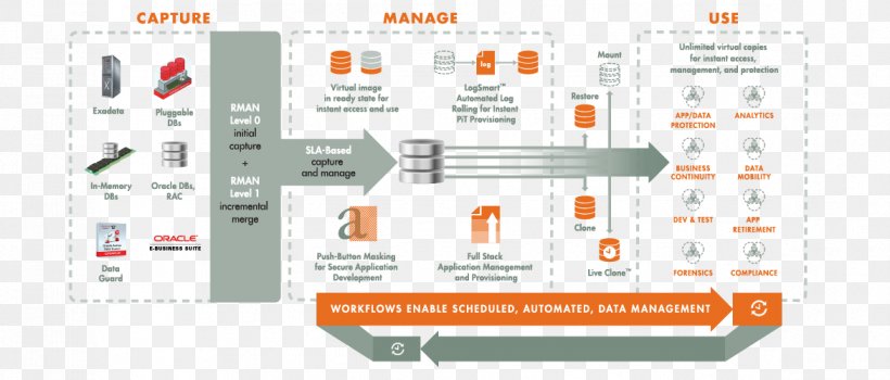 Data Management Oracle Database Data Virtualization Diagram, PNG, 1171x501px, Data Management, Actifio, Backup, Brand, Data Download Free