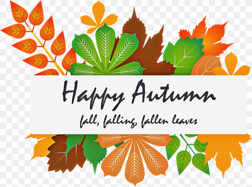 Hello Autumn Happy Fall Autumn Background, PNG, 3000x2225px, Hello Autumn, Autumn Background, Drawing, Happy Fall, Leaf Download Free