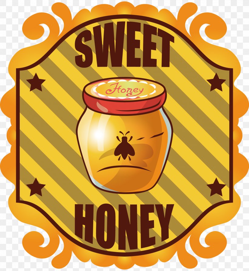 Bee Label Honey Sticker, PNG, 1996x2165px, Bee, Brand, Food, Honey, Honey Bee Download Free