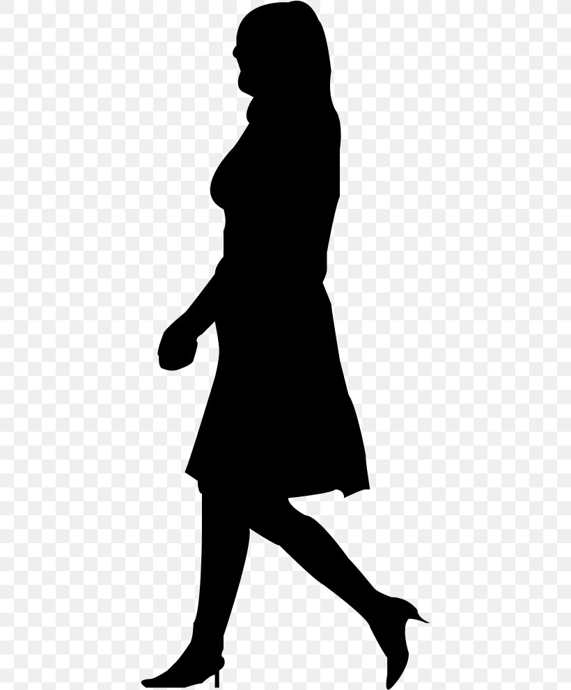 Silhouette Black And White Image Clip Art, PNG, 416x991px, Silhouette, Black, Black And White, Blackandwhite, Character Download Free
