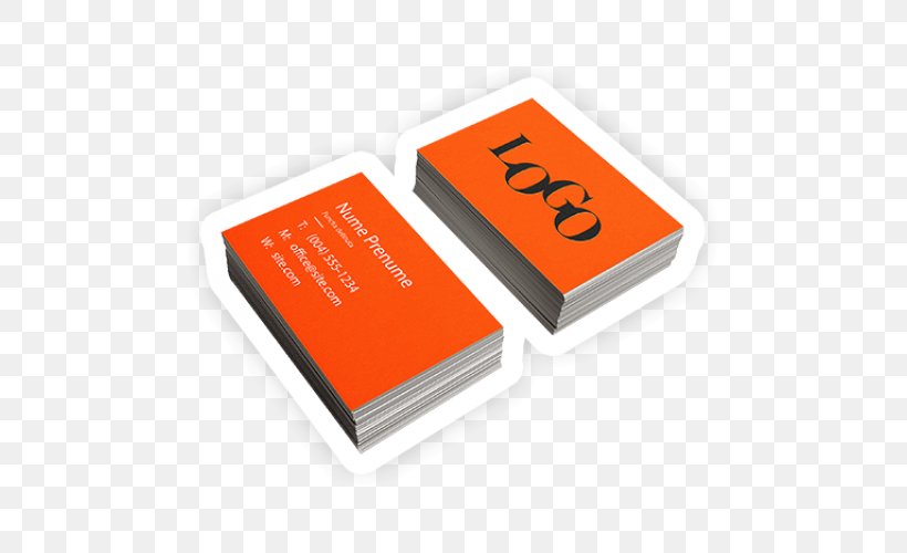 Business Cards Printing Brand Quality, PNG, 500x500px, Business Cards, Brand, Credit Card, Greeting Note Cards, Orange Download Free