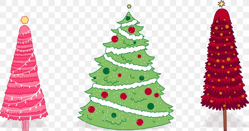 Christmas Tree Christmas Ornament, PNG, 2244x1181px, Christmas Tree, Cartoon, Christmas, Christmas Decoration, Christmas Eve Download Free