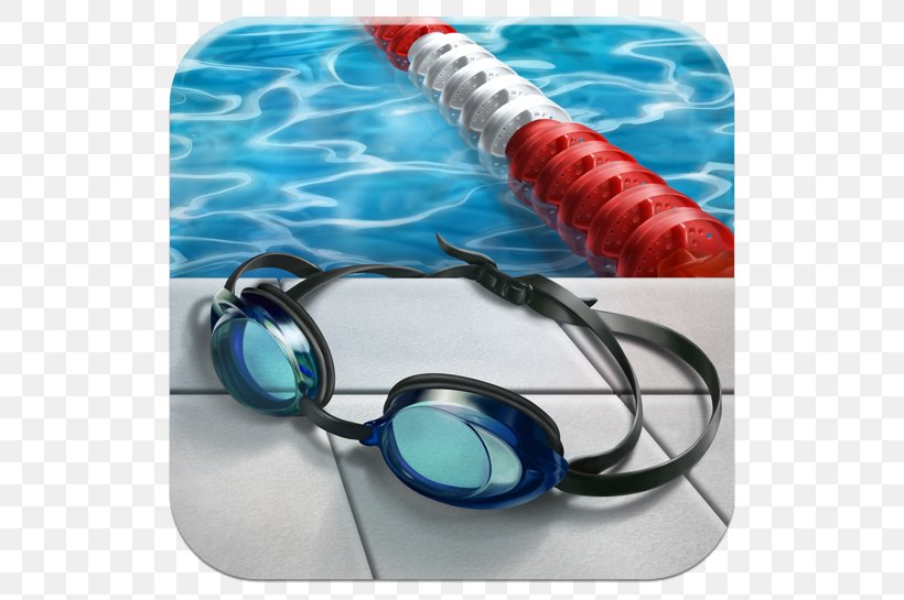 Goggles Swimming Pool Skeuomorph Swimming Lessons, PNG, 545x545px, Goggles, Aqua, Blue, Diving Equipment, Diving Mask Download Free