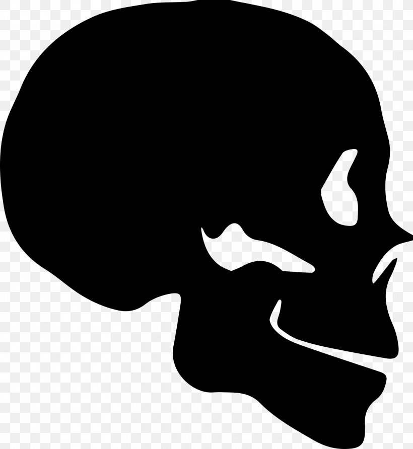 Skull YouTube Silhouette, PNG, 1764x1920px, Skull, Black, Black And White, Bone, Head Download Free