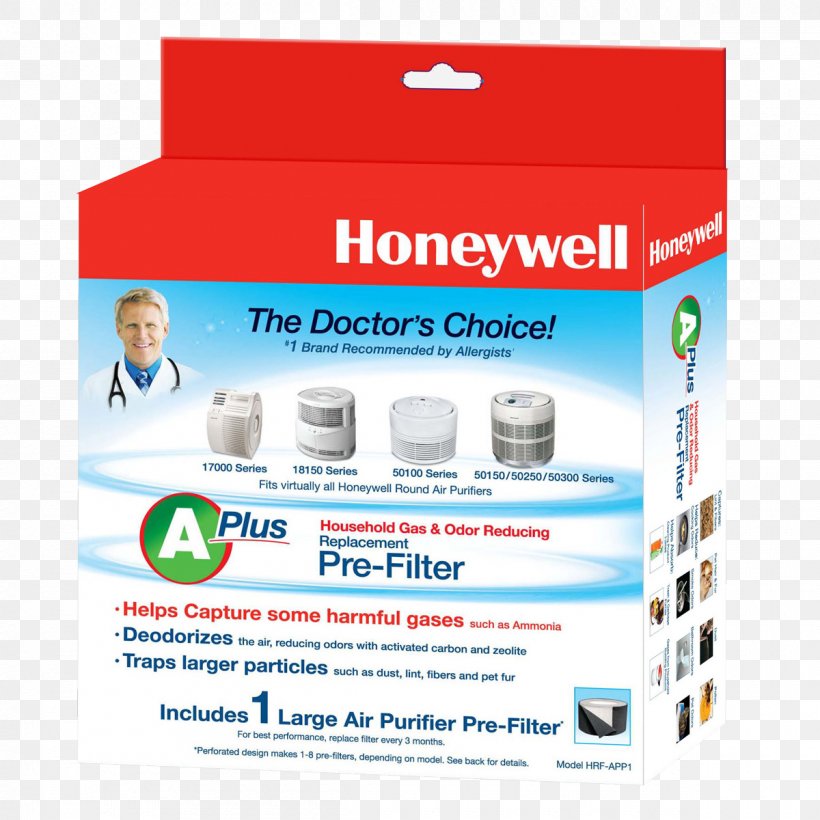 Air Filter HEPA Honeywell HRF-AP1 Universal Pre-Filter Air Purifiers Honeywell HPA300, PNG, 1200x1200px, Air Filter, Activated Carbon, Air, Air Purifiers, Brand Download Free