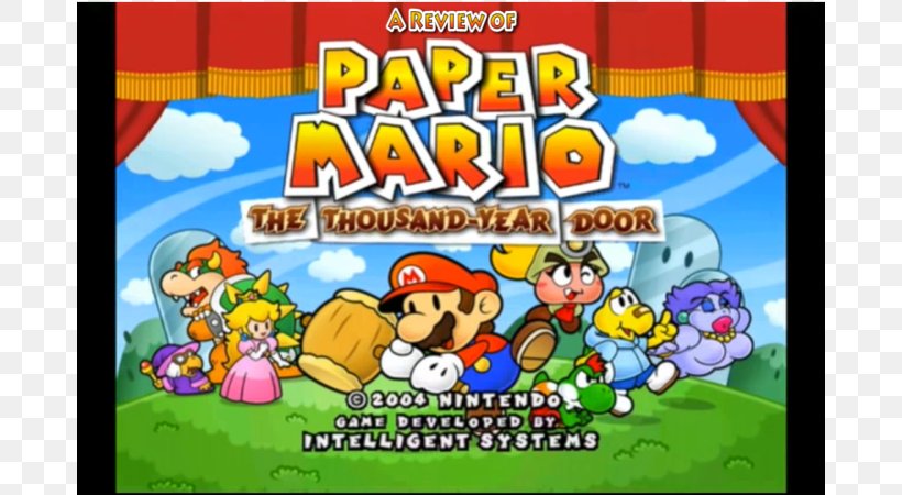 Paper Mario: The Thousand-Year Door GameCube Super Mario RPG, PNG, 800x450px, Paper Mario The Thousandyear Door, Advertising, Cartoon, Fiction, Gamecube Download Free