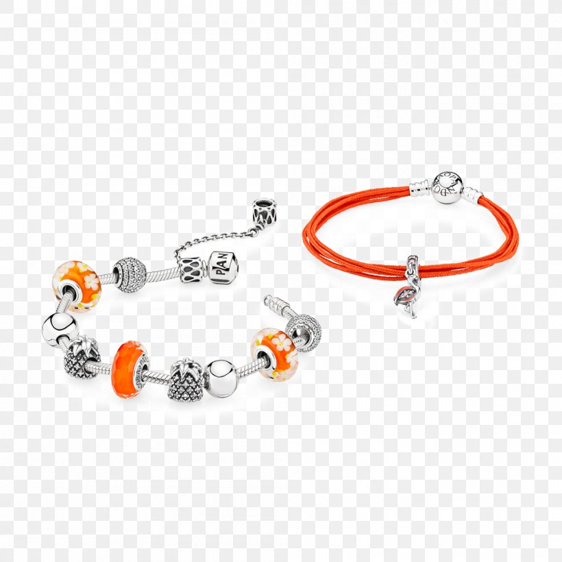 Bracelet Pandora Jewellery Orange Bead, PNG, 1000x1000px, Bracelet, Bead, Body Jewellery, Body Jewelry, Collection Download Free