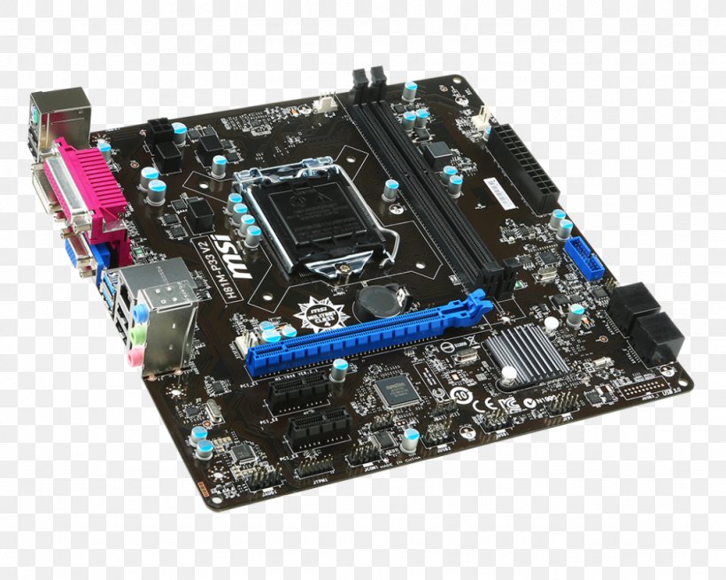 Intel LGA 1150 MicroATX Motherboard MSI H81M-P33, PNG, 1024x819px, Intel, Atx, Computer, Computer Component, Computer Cooling Download Free