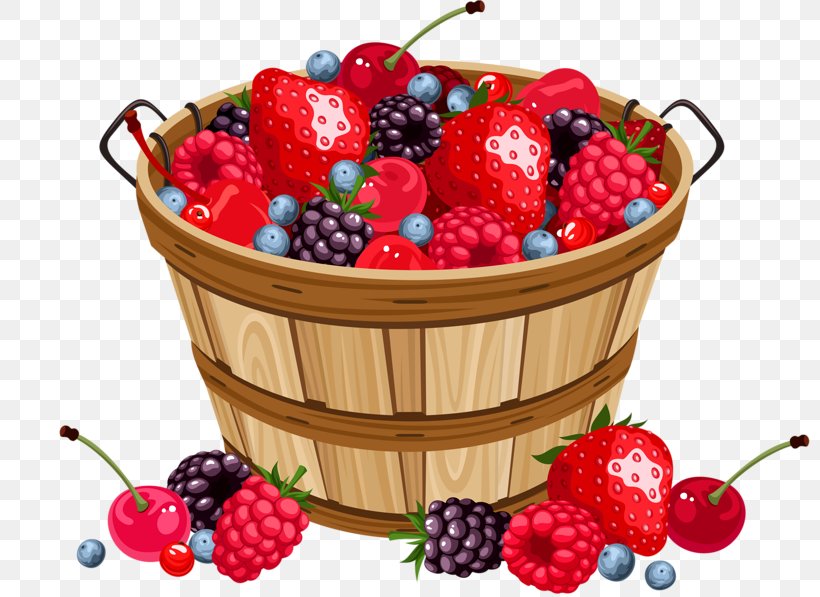 Strawberry Basket Clip Art, PNG, 800x597px, Berry, Basket, Blackberry, Blueberry, Cartoon Download Free