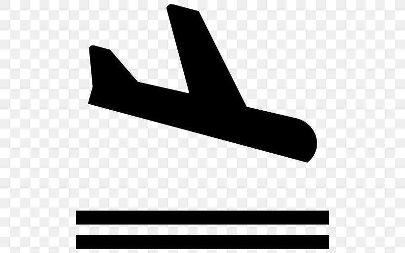 Airplane Aircraft, PNG, 512x512px, Airplane, Air Travel, Aircraft, Black And White, Landing Download Free