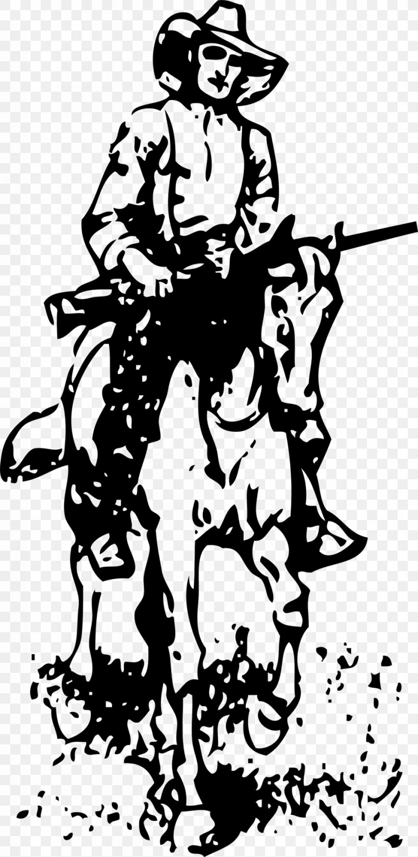 Cowboy The Lone Ranger, PNG, 958x1965px, Cowboy, Art, Artwork, Black, Black And White Download Free