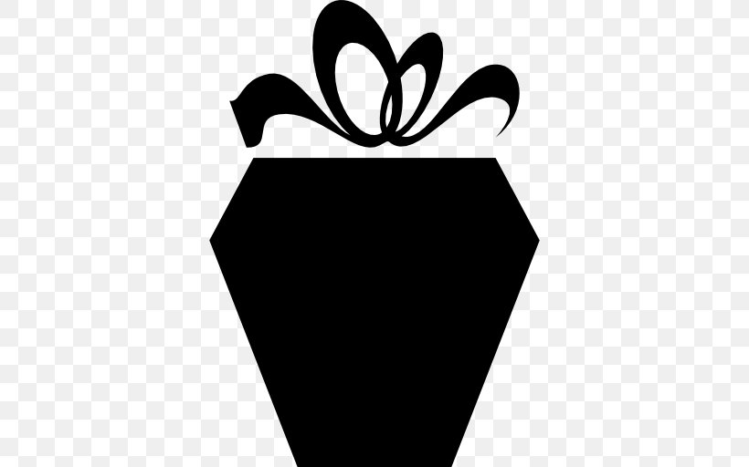 Gift Decorative Box Ribbon Christmas, PNG, 512x512px, Gift, Black, Black And White, Box, Christmas Download Free
