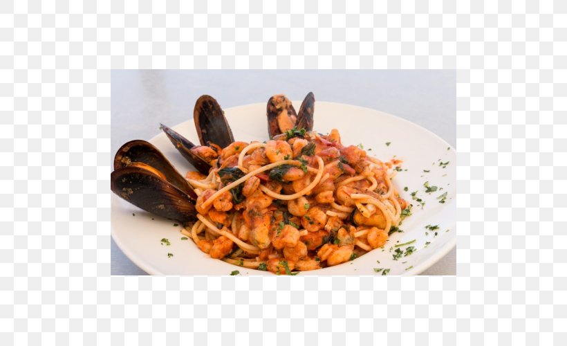 Spaghetti Alla Puttanesca Spaghetti Alle Vongole Irrera Fra Diavolo Sauce Mediterranean Cuisine, PNG, 500x500px, Spaghetti Alla Puttanesca, Animal Source Foods, Bucatini, Cafe, Clam Download Free