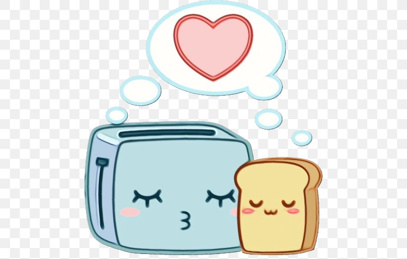 Toaster Cartoon Clip Art Love Small Appliance, PNG, 480x522px, Watercolor, Cartoon, Love, Paint, Small Appliance Download Free